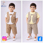 Eboo Boys’ Fashion 3-Piece Vest & Shorts Set – Trendy Casual Outfit