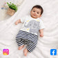 Eboo Baby Elephant Cartoon Stripe Rompers