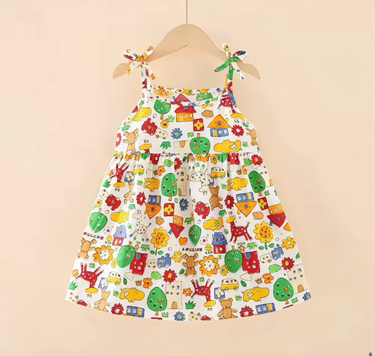 Eboo Flower Printed Girl Summer Dress
