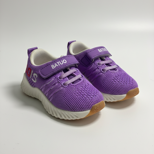 Eboo Purple Kids Sneakers With Velcro