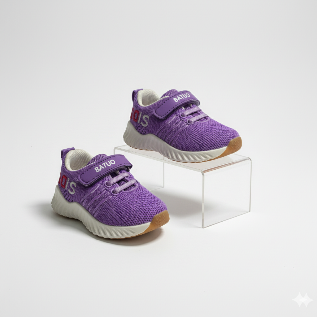 Eboo Purple Kids Sneakers With Velcro