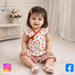 Red Floral Print Chinese Style Baby Girl Dress Set Stylish Summer Outfit with Traditional Touch