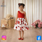 Eboo Luxury Flower Strips Red and White Flower Outfit