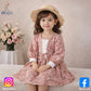 Eboo High Quality Autumn Floral Dress Elegant Flowerwork