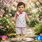 Traditional Chinese Style Floral Outfit for Kids – Sleeveless Top & Shorts Set