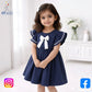 Eboo cotton dress Ruffle Ribbon Blue Cute Summer Dress