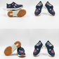 Eboo Navy Blue Kids Sneakers with Velcro Strap & Smiley Design
