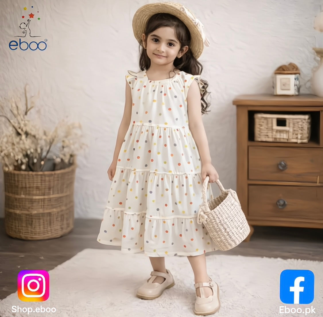 Eboo Polka Dot Sundress Fashionable Comfortable Dress