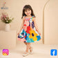 Eboo Cotton Frock with Big Flowers and Leaves