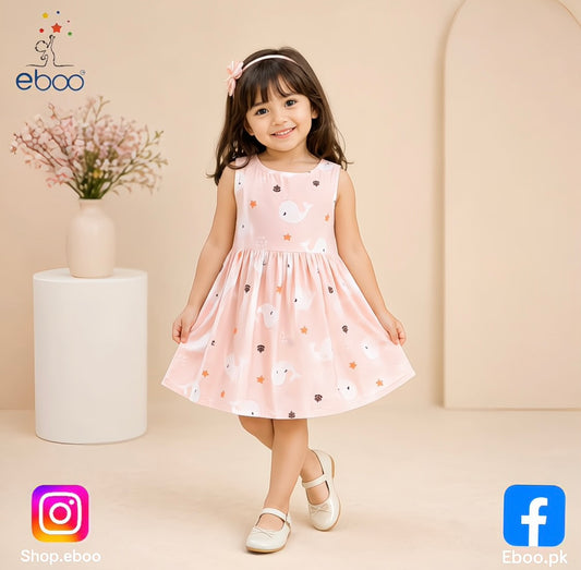 Eboo Baby Girl Summer Dress Sleeveless Cotton Baby Clothes Girls Dresses