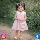 Eboo Baby Girls Sleeveless Heart Print Dress+Bag Set (Purple)
