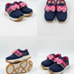 Eboo Navy Blue Kids' Sneakers with Pink Hearts & Bows