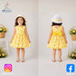 Eboo Sleeveless Bowknot Dresses Infant Floral Printed Princess Dress Hat Outfits Kid