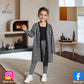 Eboo Girl Houndstooth Print Open Front Coat With Cami Top & Leggings