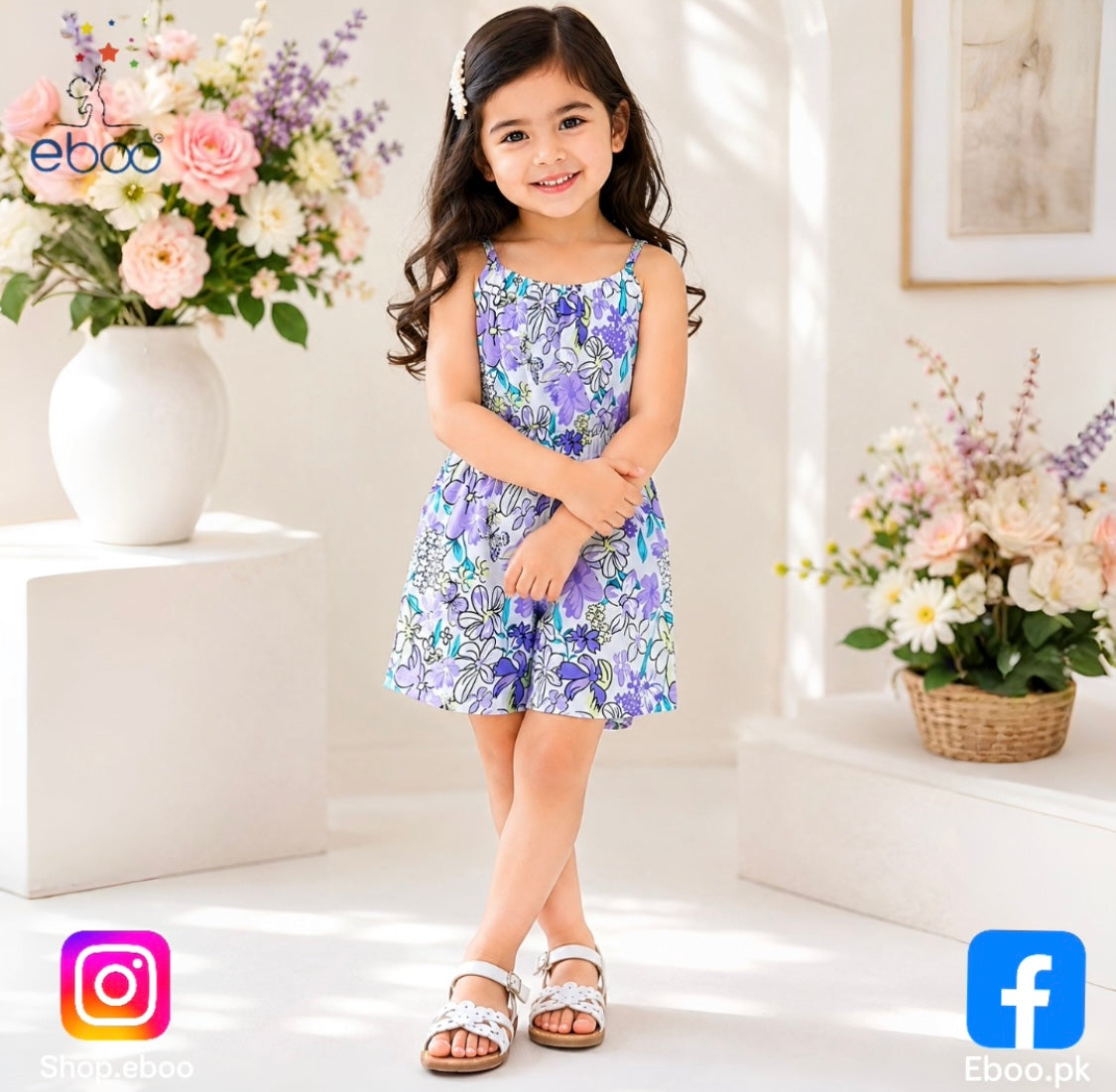 Eboo Girls One Shoulder Playsuit - Jumpsuit for Girls