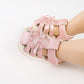Eboo Pink Glitter Strap Sandals with Bows for Baby Girls