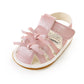 Eboo Pink Glitter Strap Sandals with Bows for Baby Girls