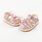 Eboo Pink Glitter Strap Sandals with Bows for Baby Girls