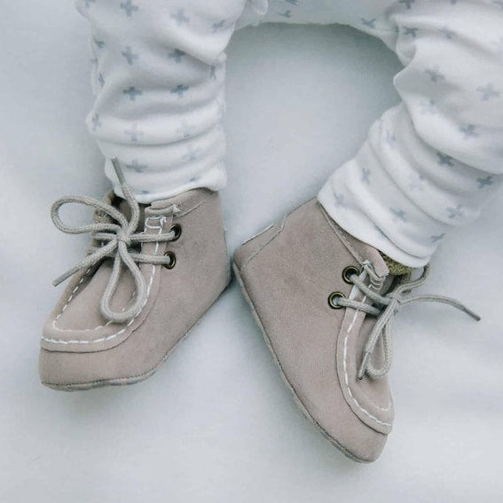Eboo Lace-Up Faux Suede Baby Ankle Boots