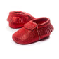 Eboo Baby Red Glitter Moccasins