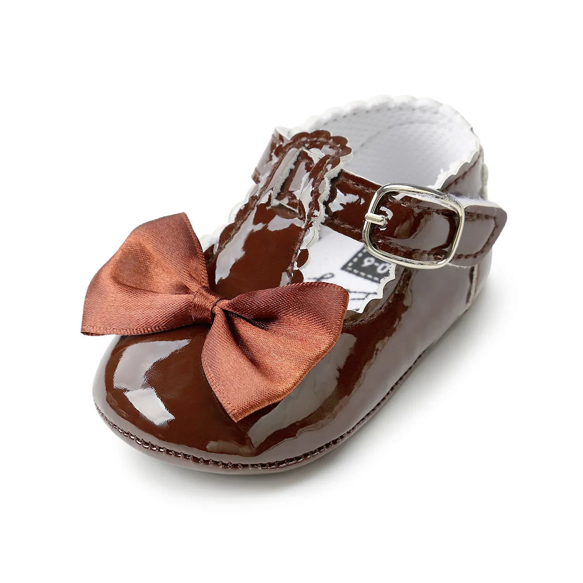 Eboo Brown Patent Leather Baby Shoes