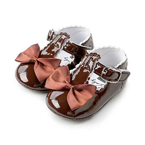 Eboo Brown Patent Leather Baby Shoes
