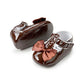 Eboo Brown Patent Leather Baby Shoes