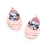 Eboo Baby Pink Shoes with Black & White Bows
