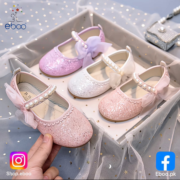 Eboo Little Bow Pink Pearl Princess Birthday Girl Mary Jane Shoe