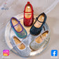 Eboo  Girls Glitter Princess Ballet Flats Shoes Ballerina Dress Shoes for Wedding Party