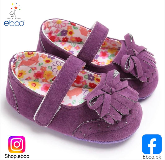 Eboo Purple Fringe Baby Sandals