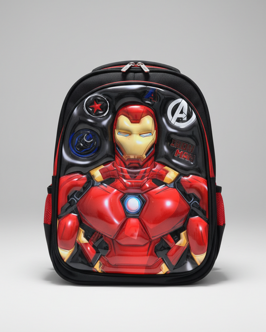 Kids Superhero 3D School Backpack | Premium Hard Front Bag