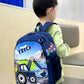 Eboo Kids Blue Truck School Backpack with Matching Mini Pouch