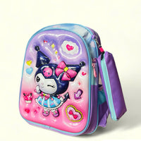 Eboo Cute Cartoon Girls 3D School Backpack with Pencil Case