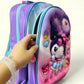 Eboo Cute Cartoon Girls 3D School Backpack with Pencil Case