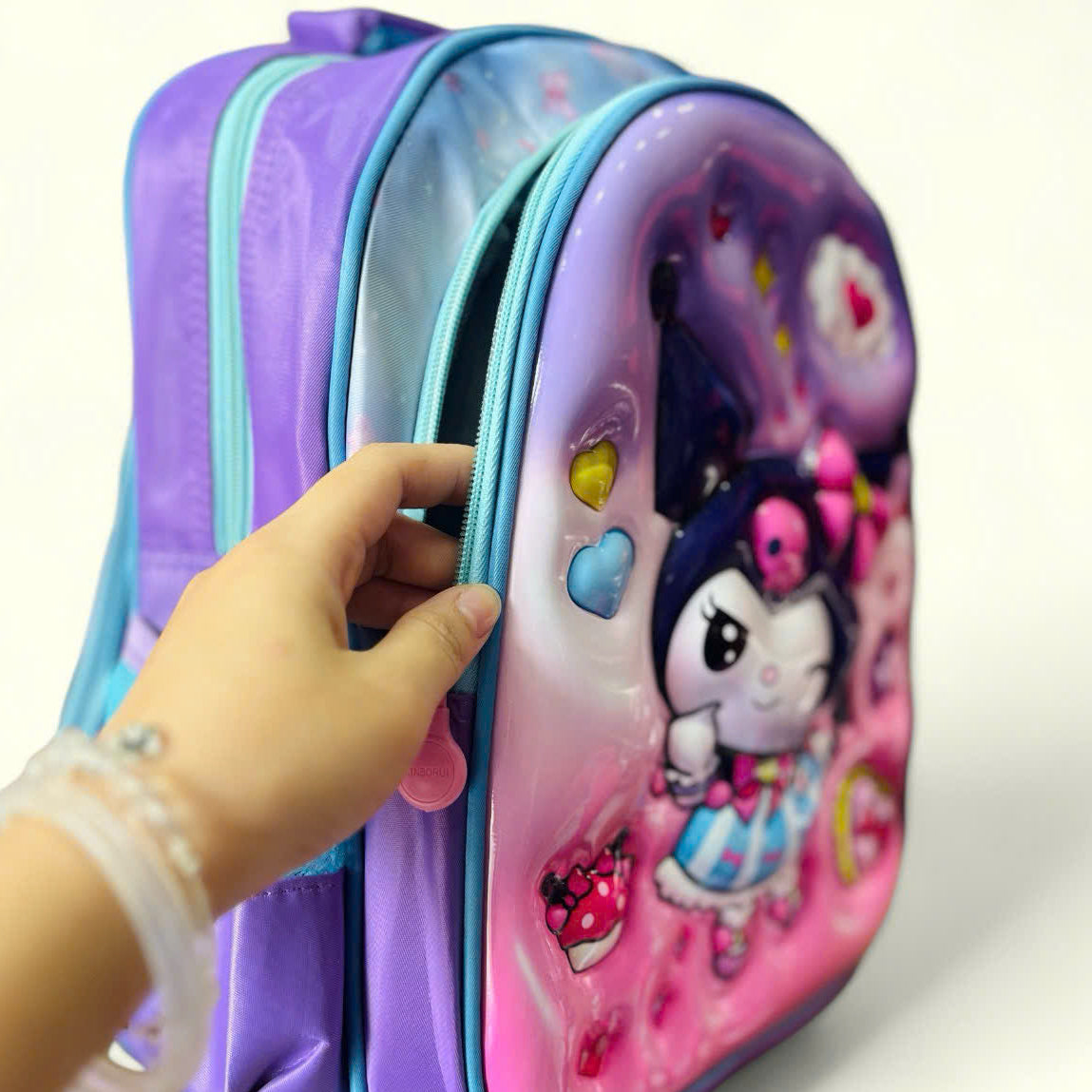 Eboo Cute Cartoon Girls 3D School Backpack with Pencil Case