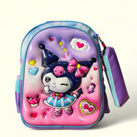 Eboo Cute Cartoon Girls 3D School Backpack with Pencil Case