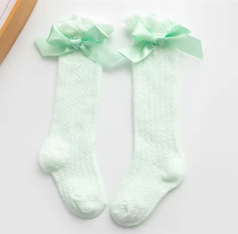 Eboo Baby Girl’s Lace Knee High Socks with Bow