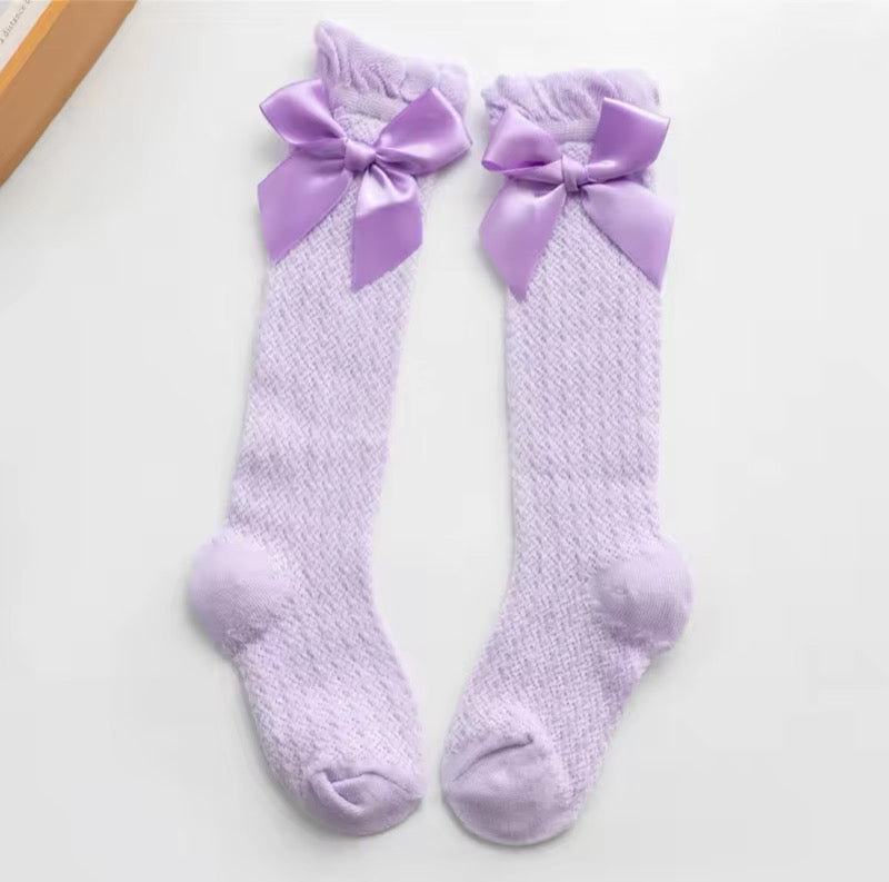 Eboo Baby Girl’s Lace Knee High Socks with Bow