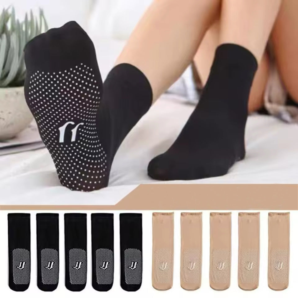 Eboo Ultra Thin Invisible Grip Socks for Women – Non-Slip Sheer Nylon Ankle Socks
