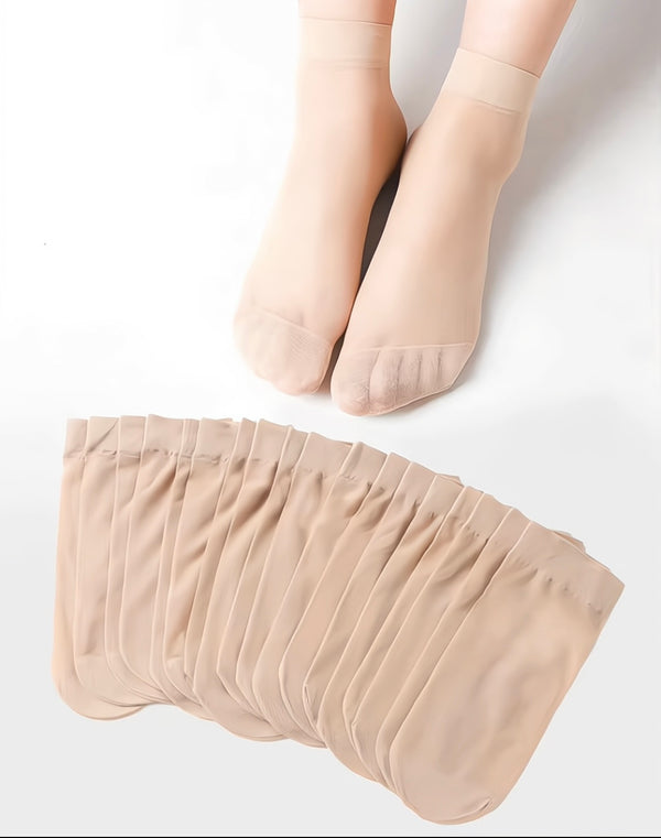 Eboo Women's Ultra Sheer Ankle Socks Ã¢?? Breathable Transparent Nylon Socks