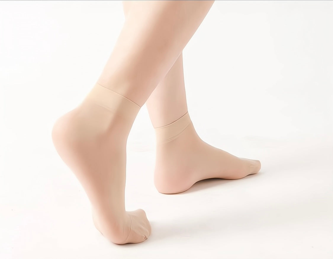 Eboo Women's Ultra Sheer Ankle Socks – Breathable Transparent Nylon Socks