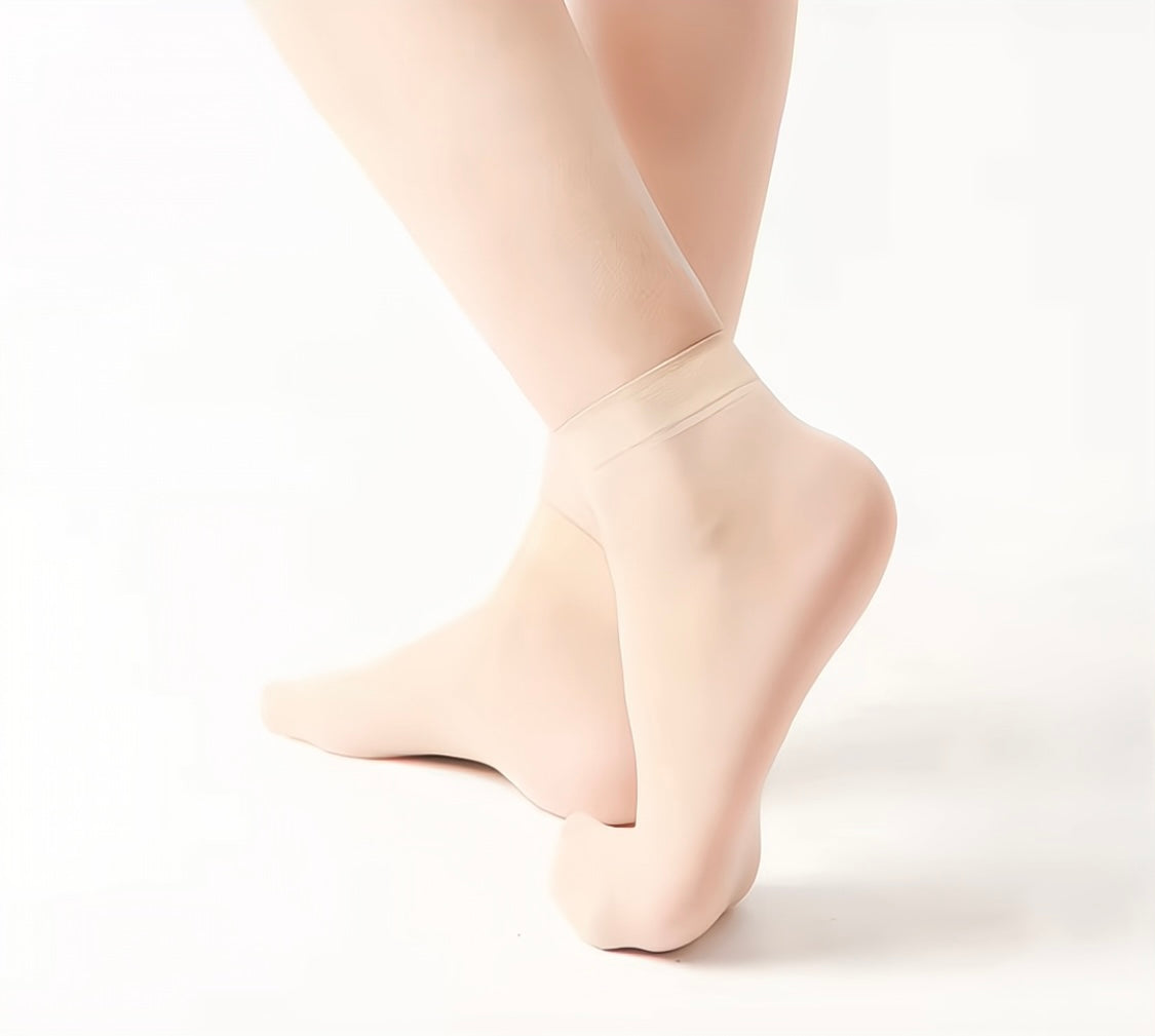 Eboo Women's Ultra Sheer Ankle Socks – Breathable Transparent Nylon Socks