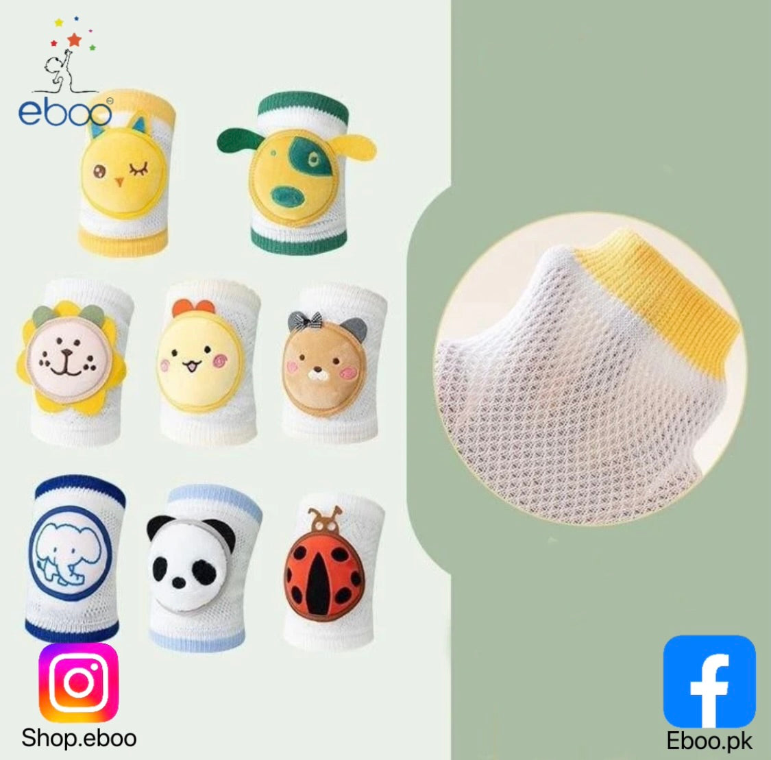 Baby Crawling Knee Pads – Soft Anti-Slip Knee Protectors for Infants