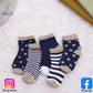 Pack of 5 Kids Socks – Soft Cotton Stylish Pattern Socks for Infants & Toddlers