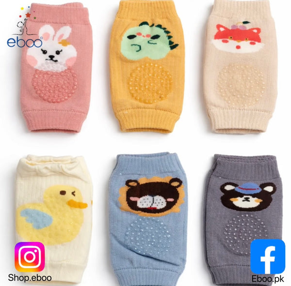 Baby Crawling Knee Pads – Soft Anti-Slip Protective Knee Guards with Cute Cartoon Designs