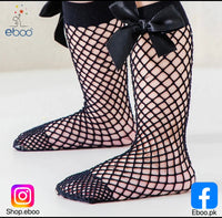 Eboo Big Bow Mesh Socks for Baby Girls