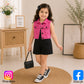 Eboo Baby Girl 2-Piece Ribbed Romper with Pink Denim Vest – Trendy Summer Outfit Set