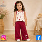Eboo Baby Girls Floral Sleeveless Top & Wide Leg Pants 2-Piece Summer Outfit Set – Soft Casual Dress