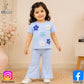 Eboo Baby Girls Floral T-Shirt & Flared Pants 2-Piece Summer Outfit Set – Soft Cotton Casual Wear